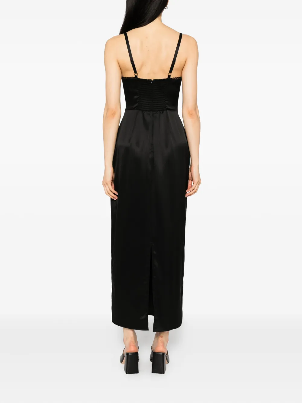 Reformation Lucy Stain Dress In Black