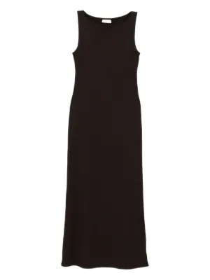 STAUD Trinity lace-insert Maxi Dress | Brown | FARFETCH