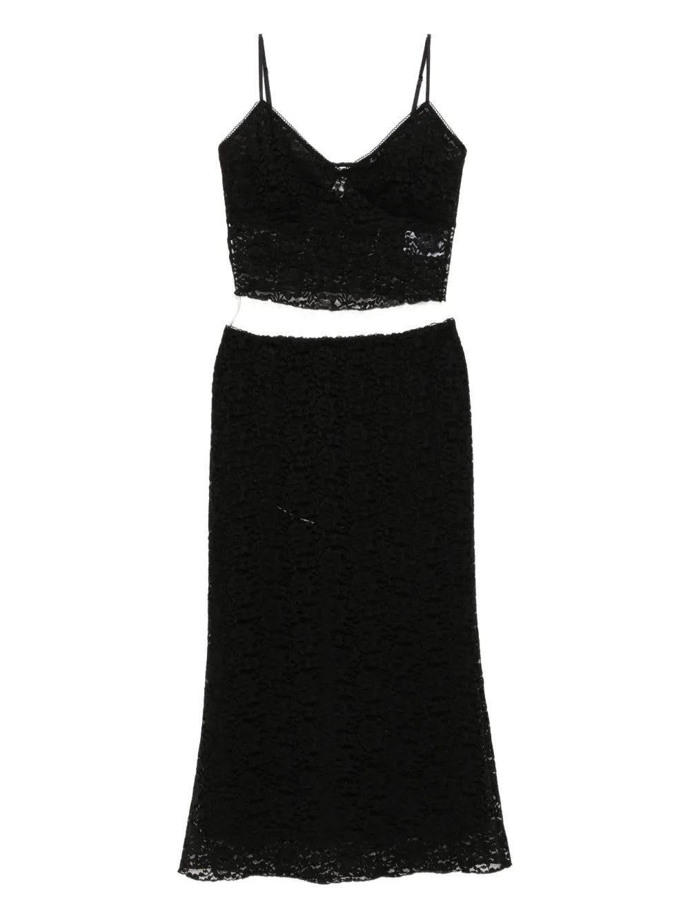 Reformation Geneva Knitted Set In Black