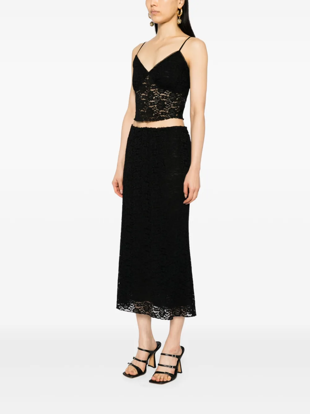 Reformation Geneva Knitted Set In Black