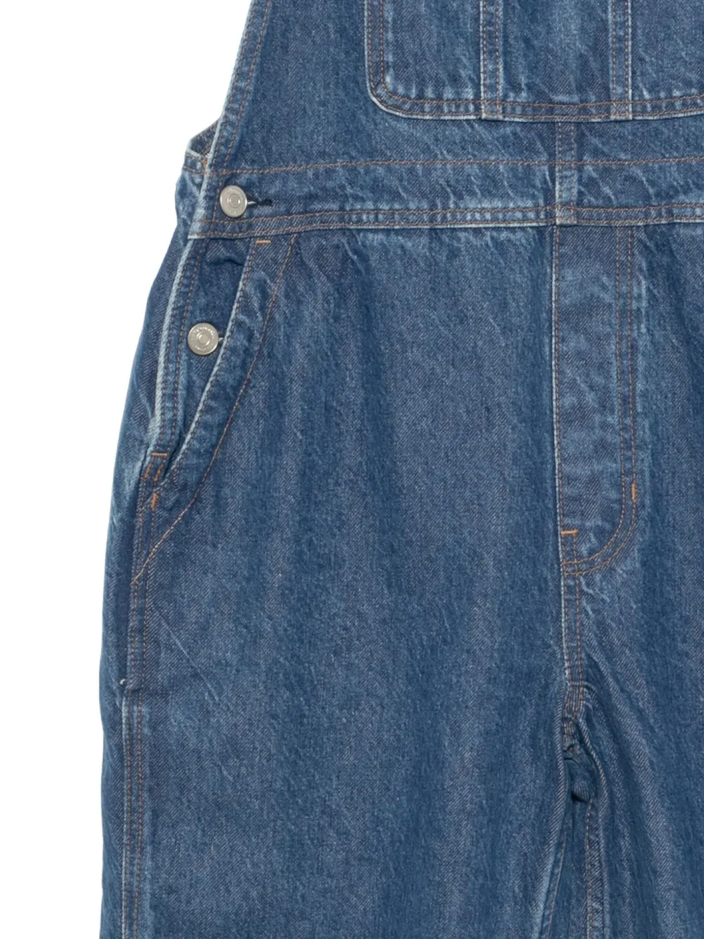 Reformation Arlo Denim Jumpsuit In Blue