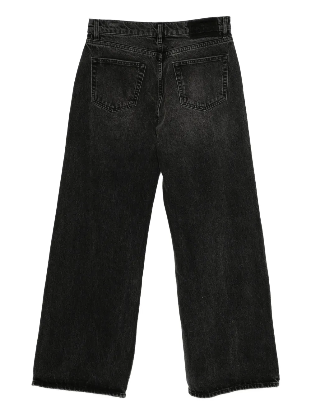 Reformation Cary denim met wijde pijpen - Grijs