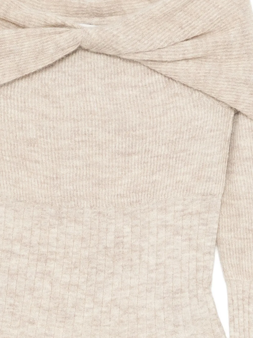 Reformation Florie Twist Sweater In Neutral