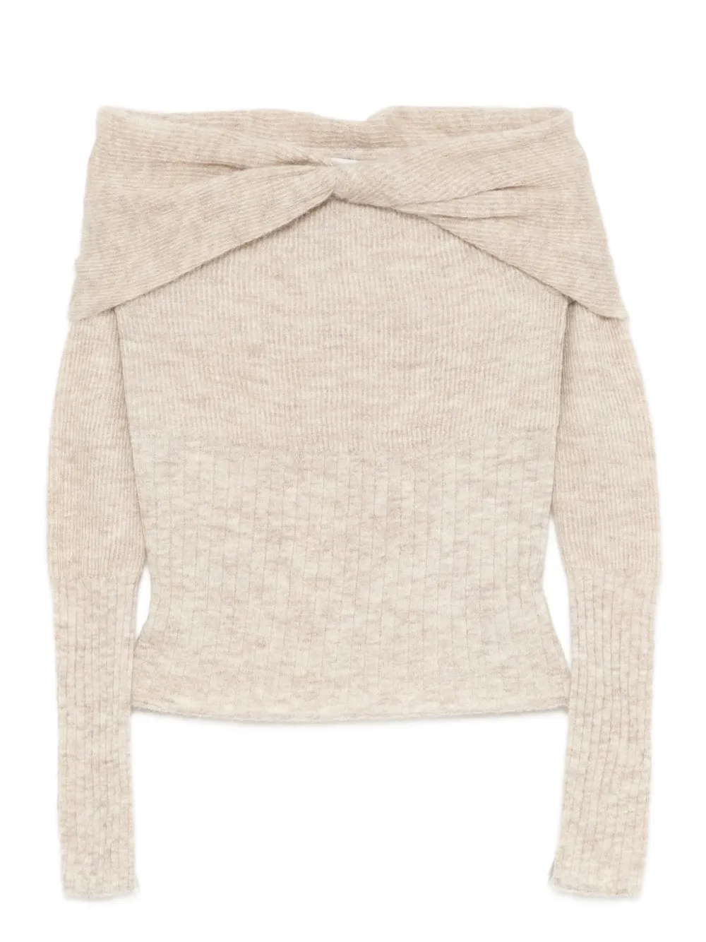Reformation Florie Twist Sweater In Neutral