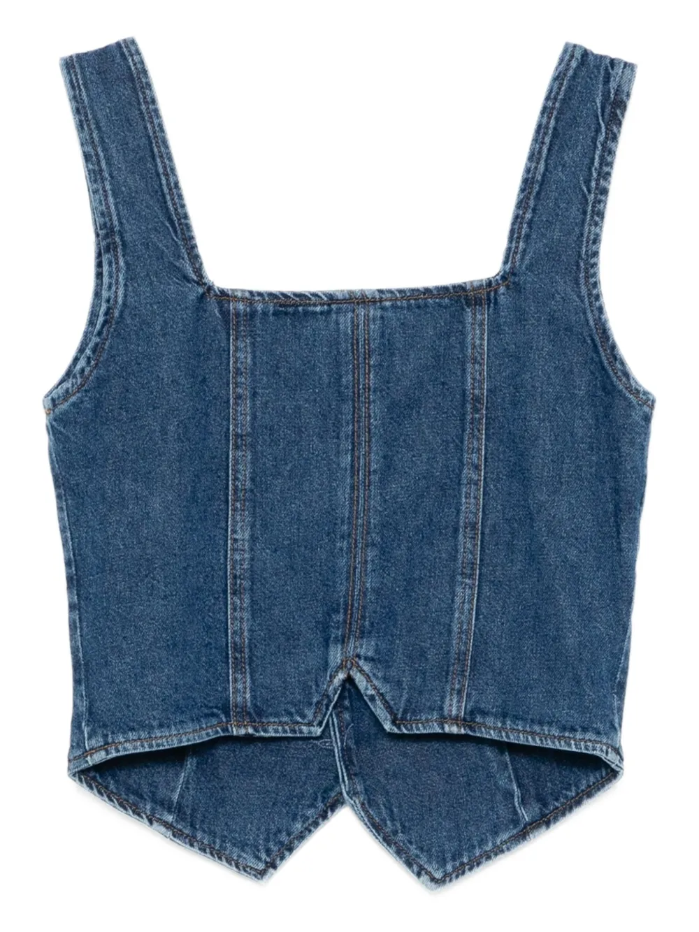 Reformation Bo denim top - Blauw