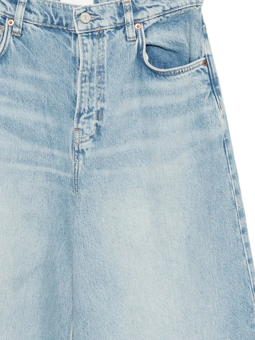 Reformation Addyson jeans met wijde pijpen Blauw