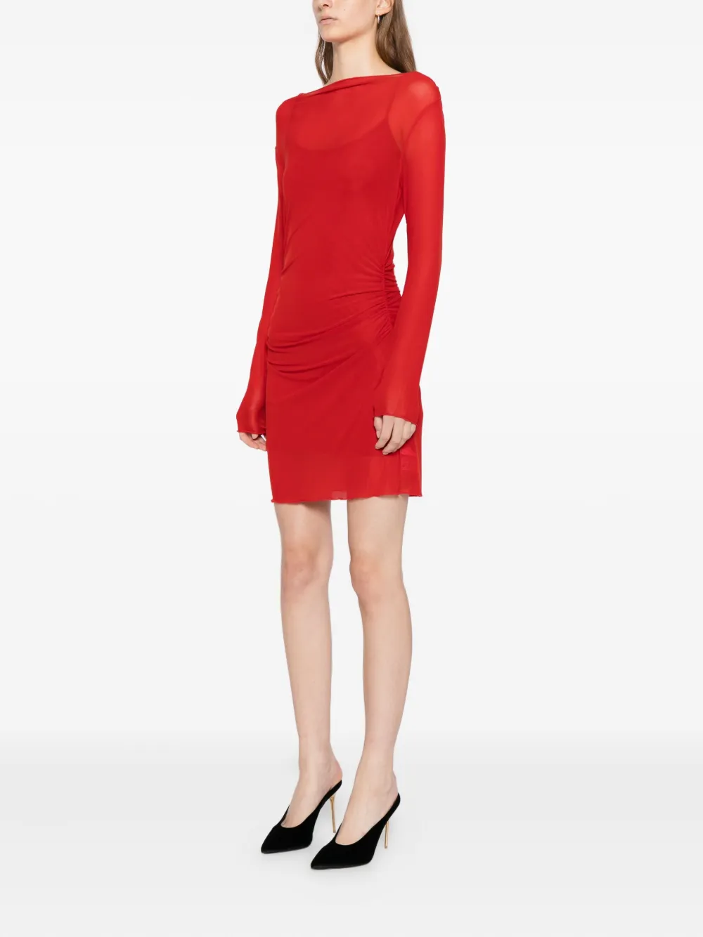 Reformation Reese gebreide jurk Rood