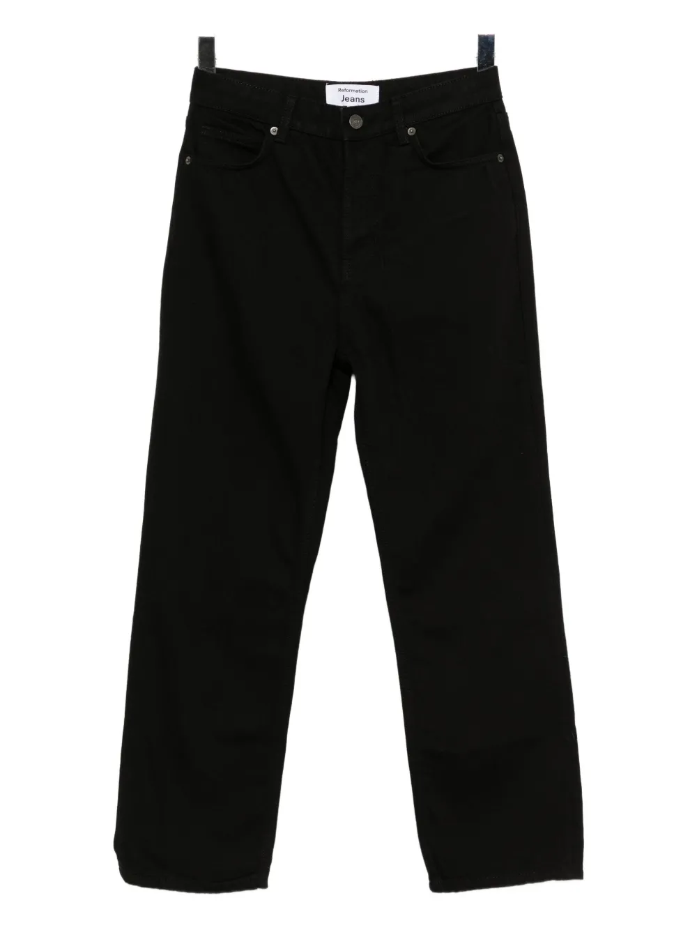 Reformation Jeans crop dritti a vita alta - Nero