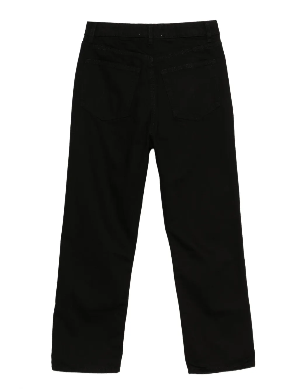Reformation Straight high-waist cropped jeans - Zwart