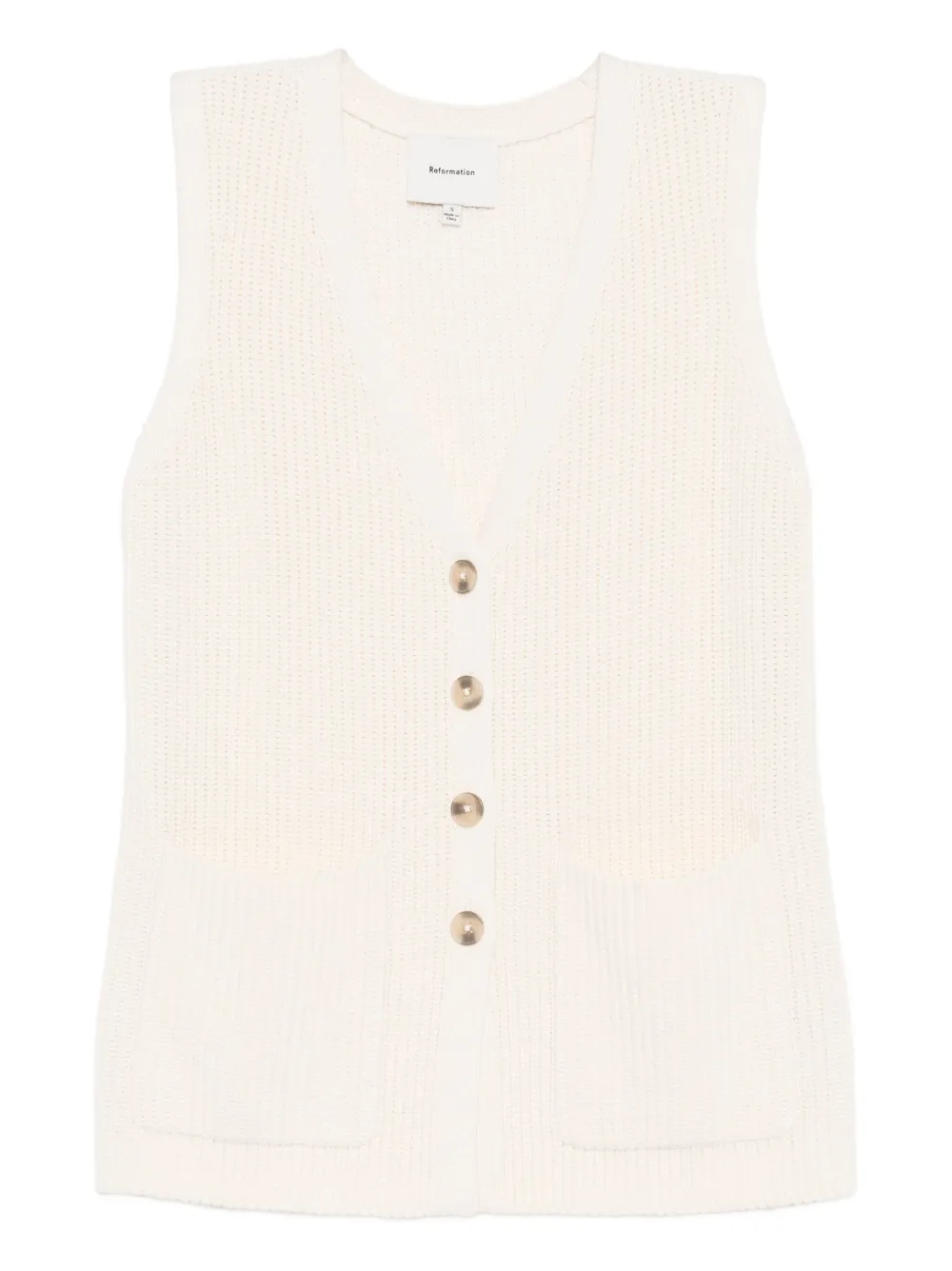 Reformation Faye Sweater In White