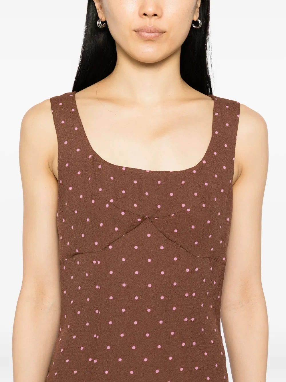 Reformation Cher Dress In Brown