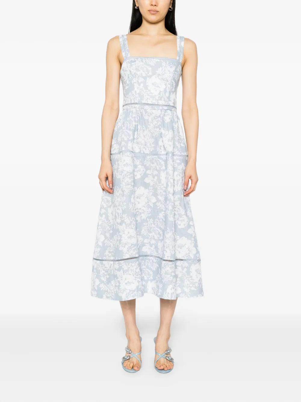 Reformation Everett linnen jurk - Blauw