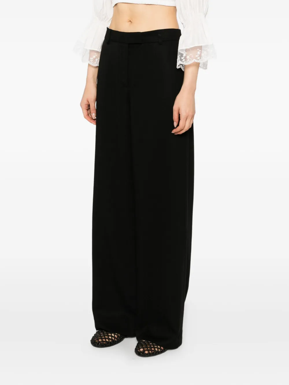 Reformation Carter Trousers In Black