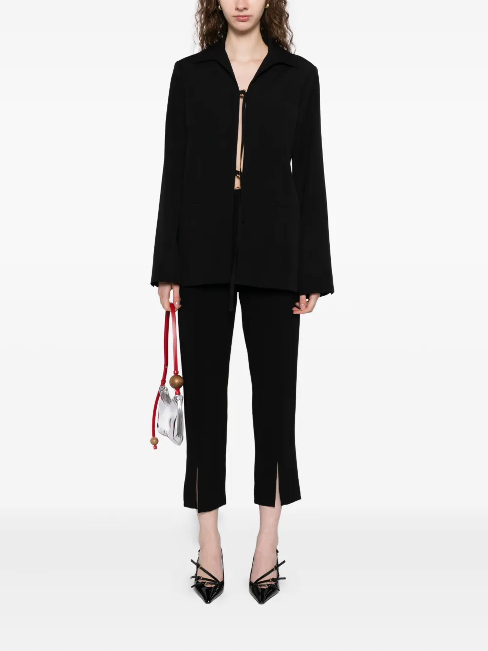 Reformation PIERRE mid-waist broek - Zwart