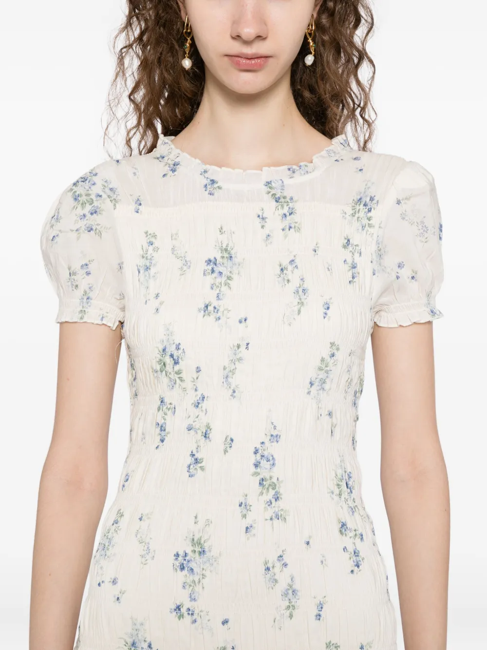 Reformation Kiria jurk Beige