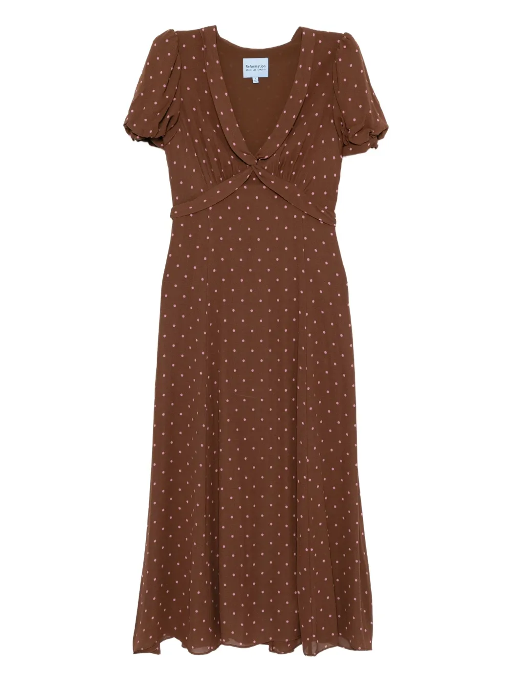 Reformation Michelle Dress In Brown