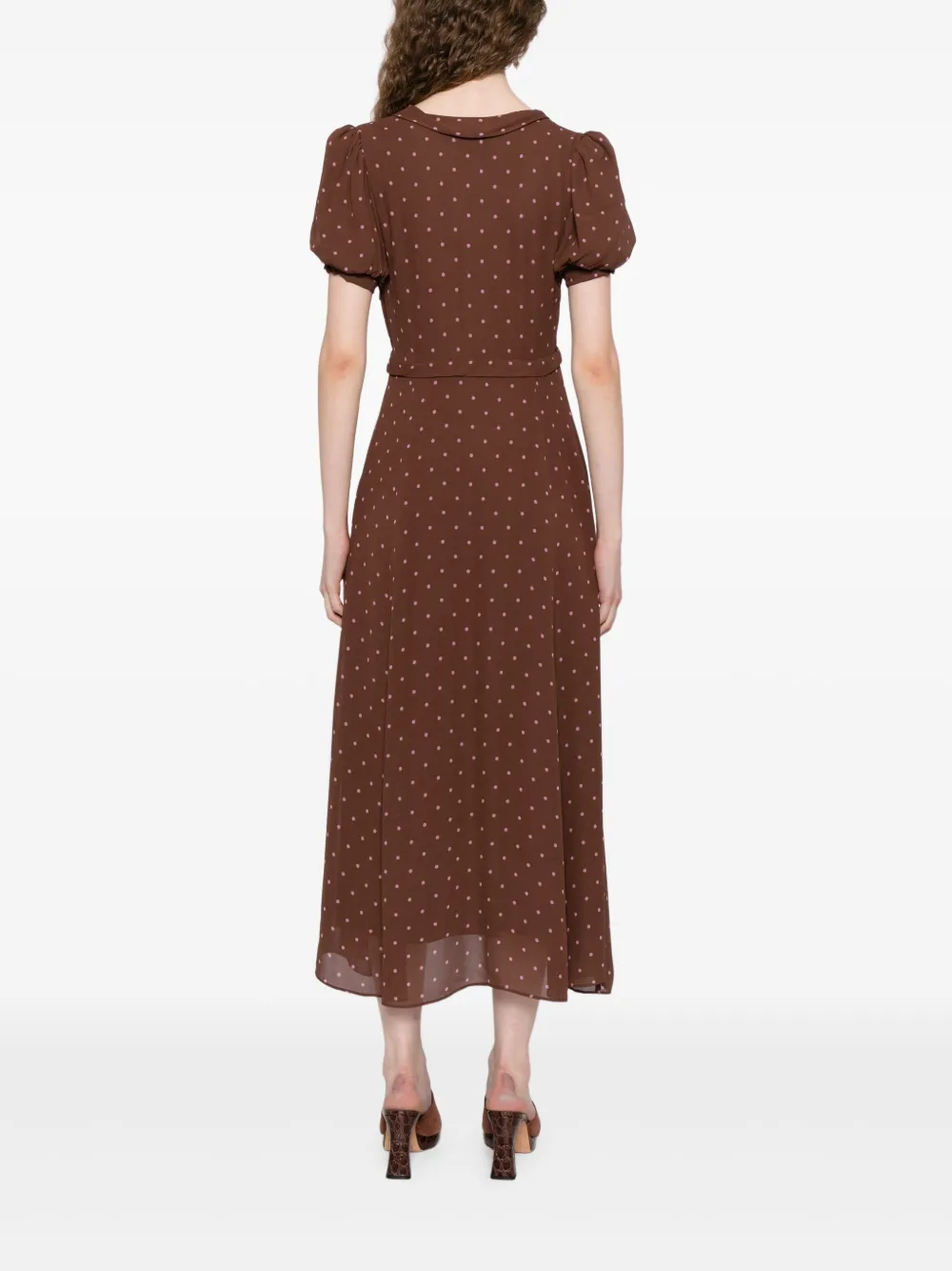 Reformation Michelle Dress In Brown