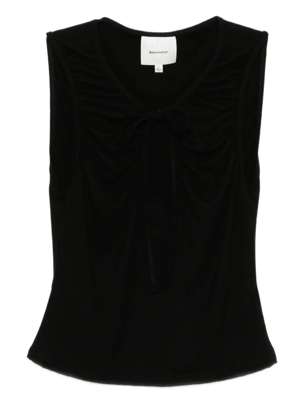 Reformation Bella Vest In Black