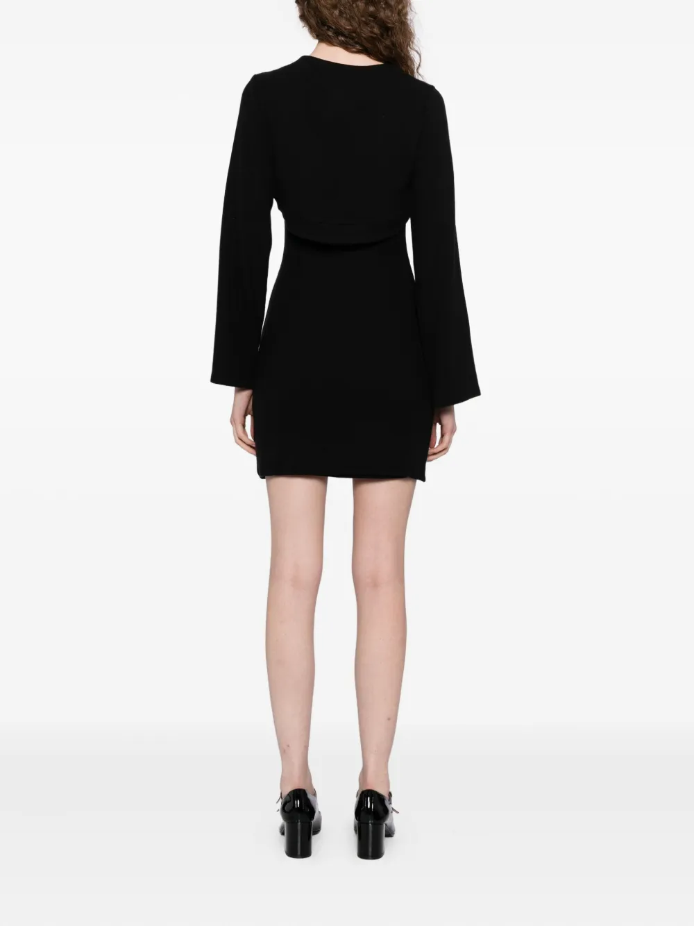 Reformation Chloe Knited Shrug Dress Set In Black