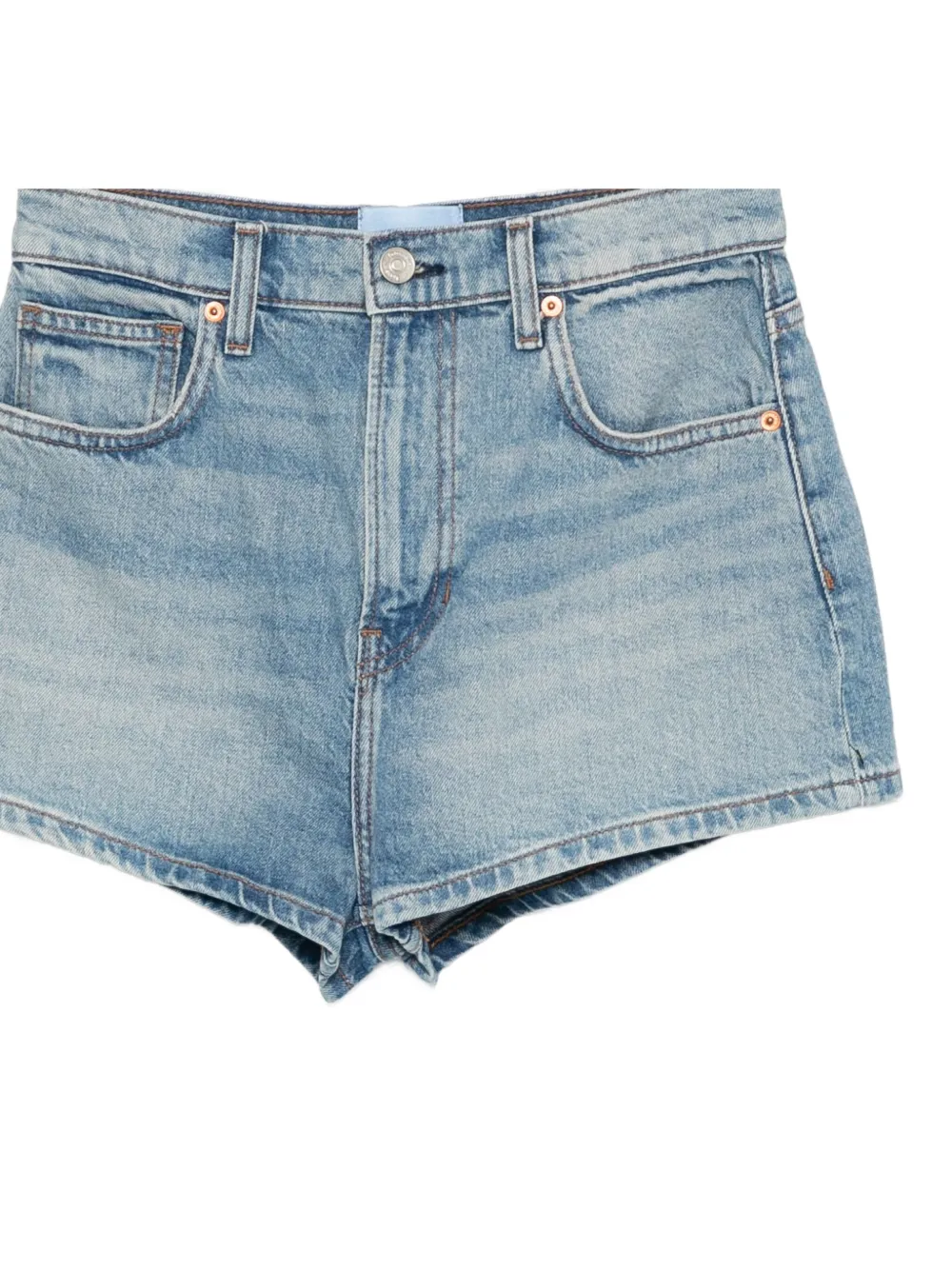 Reformation Jensen Denim Shorts In Blue