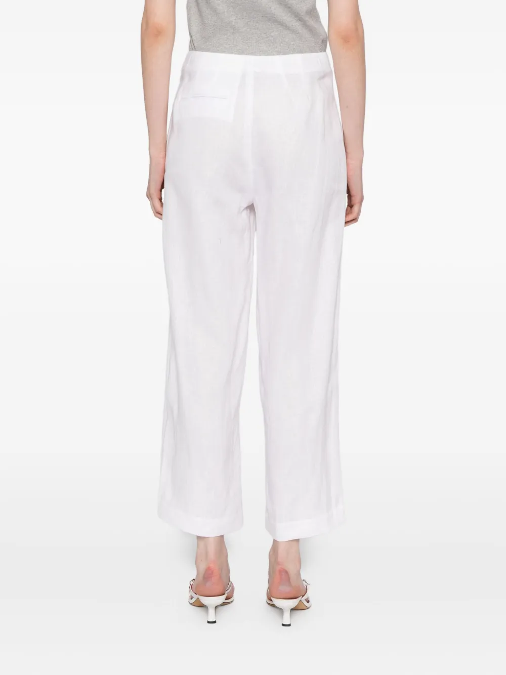 Reformation Joni Linen Cropped Pants In White