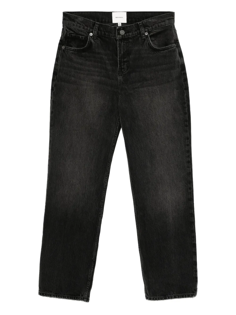 Reformation Abby Straight-leg Jeans In Black