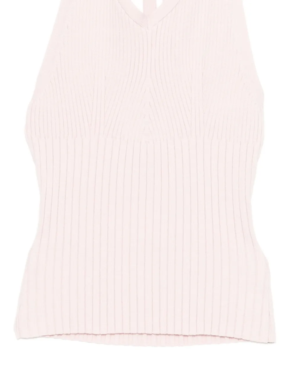 Reformation Delia Ribbed Halter Top In Pink