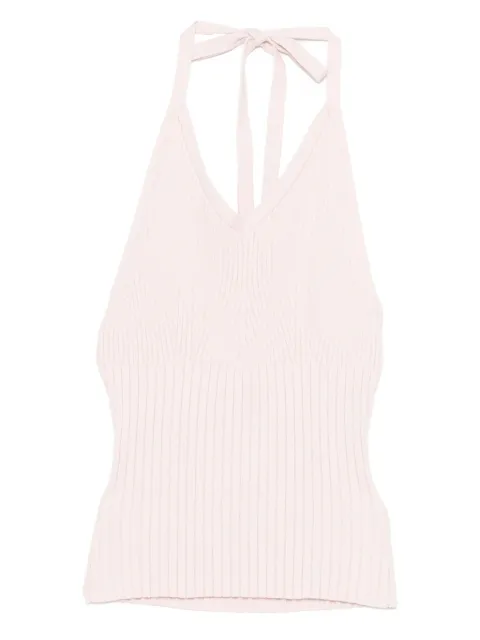Reformation Delia ribbed halter top