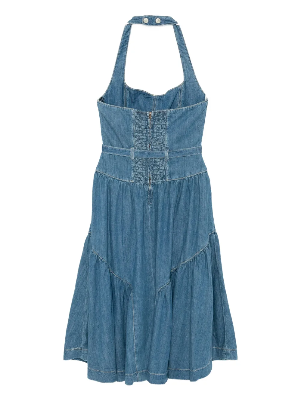 Reformation Lilith denim jurk - Blauw