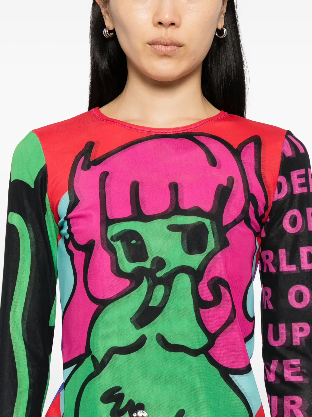 Chopova Lowena Tiny-mesh Top In Multi