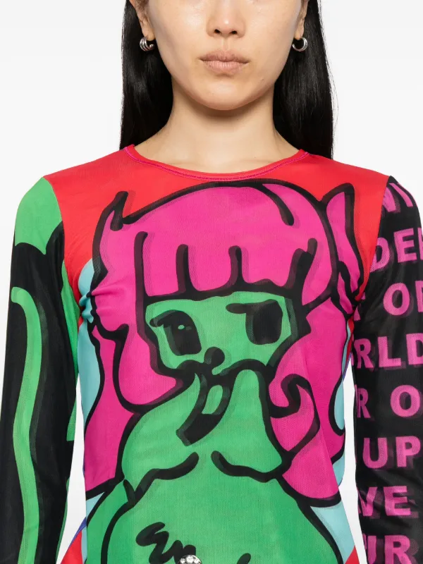 Chopova Lowena tiny-mesh Top | Pink | FARFETCH TH