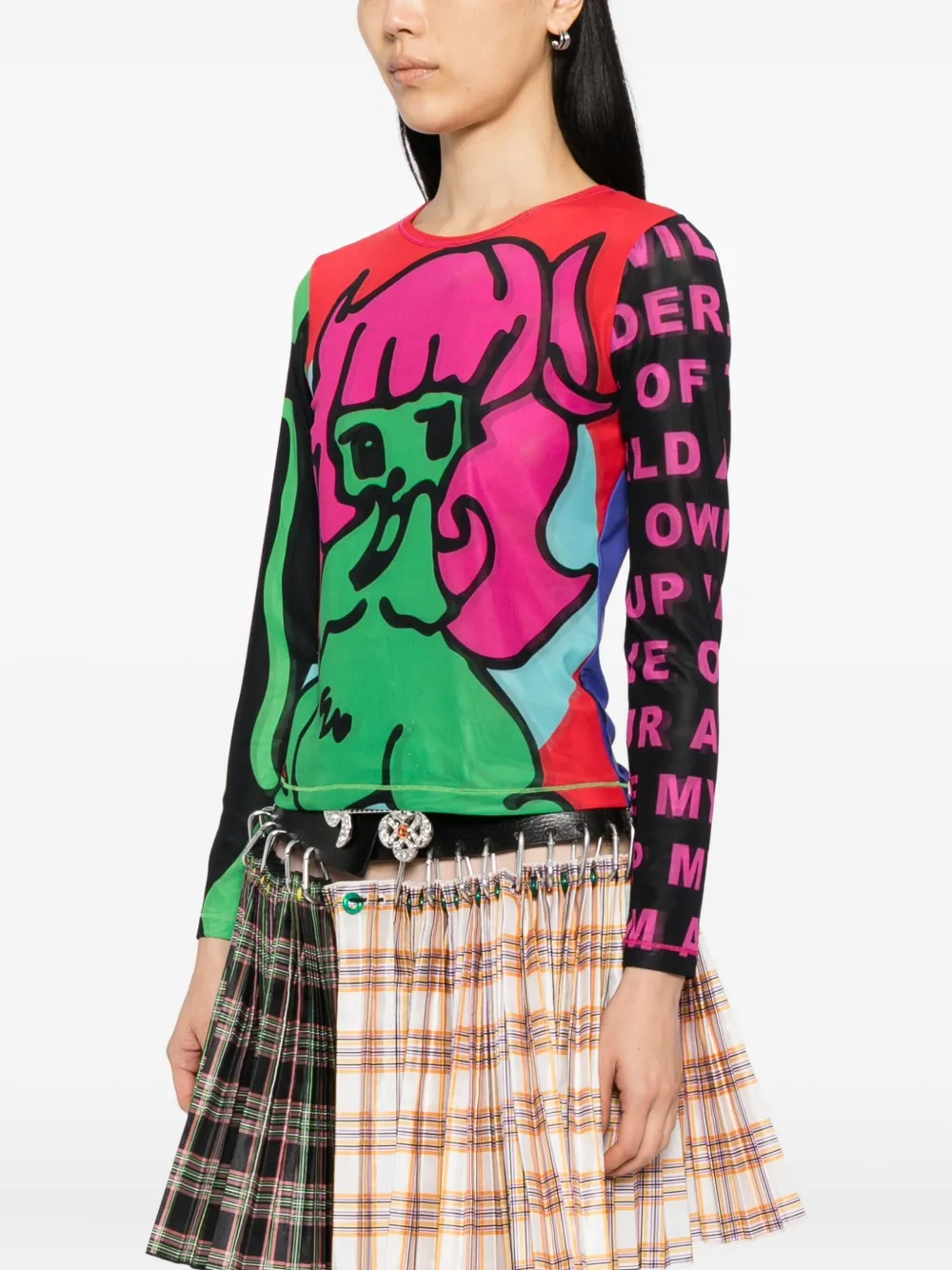 Chopova Lowena Tiny-mesh Top In Multi
