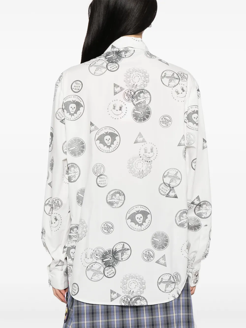 Chopova Lowena Blouse met bloemenprint Wit