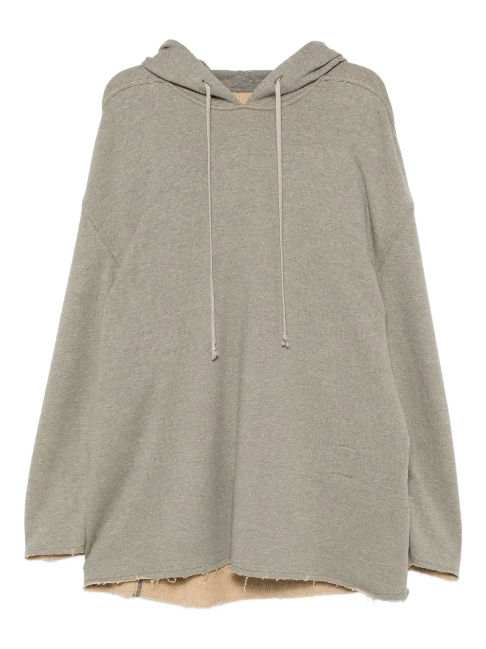 Rick Owens Drkshdw Peter Hoodie With Drawstring And Kangaroo Pocket In Gray