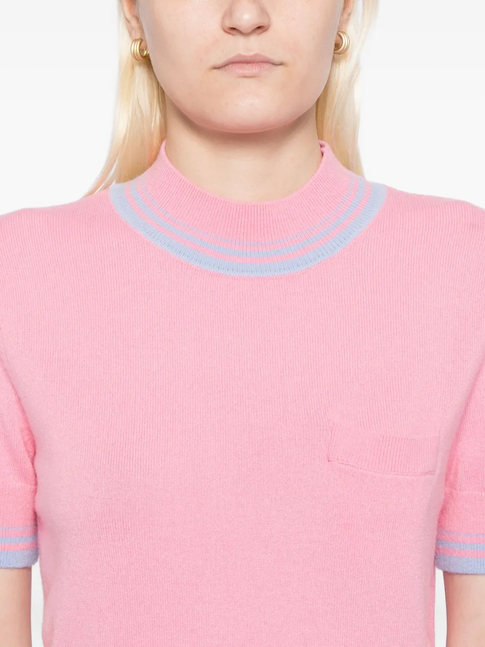 Self-portrait ストライプ ニット トップ In Pink