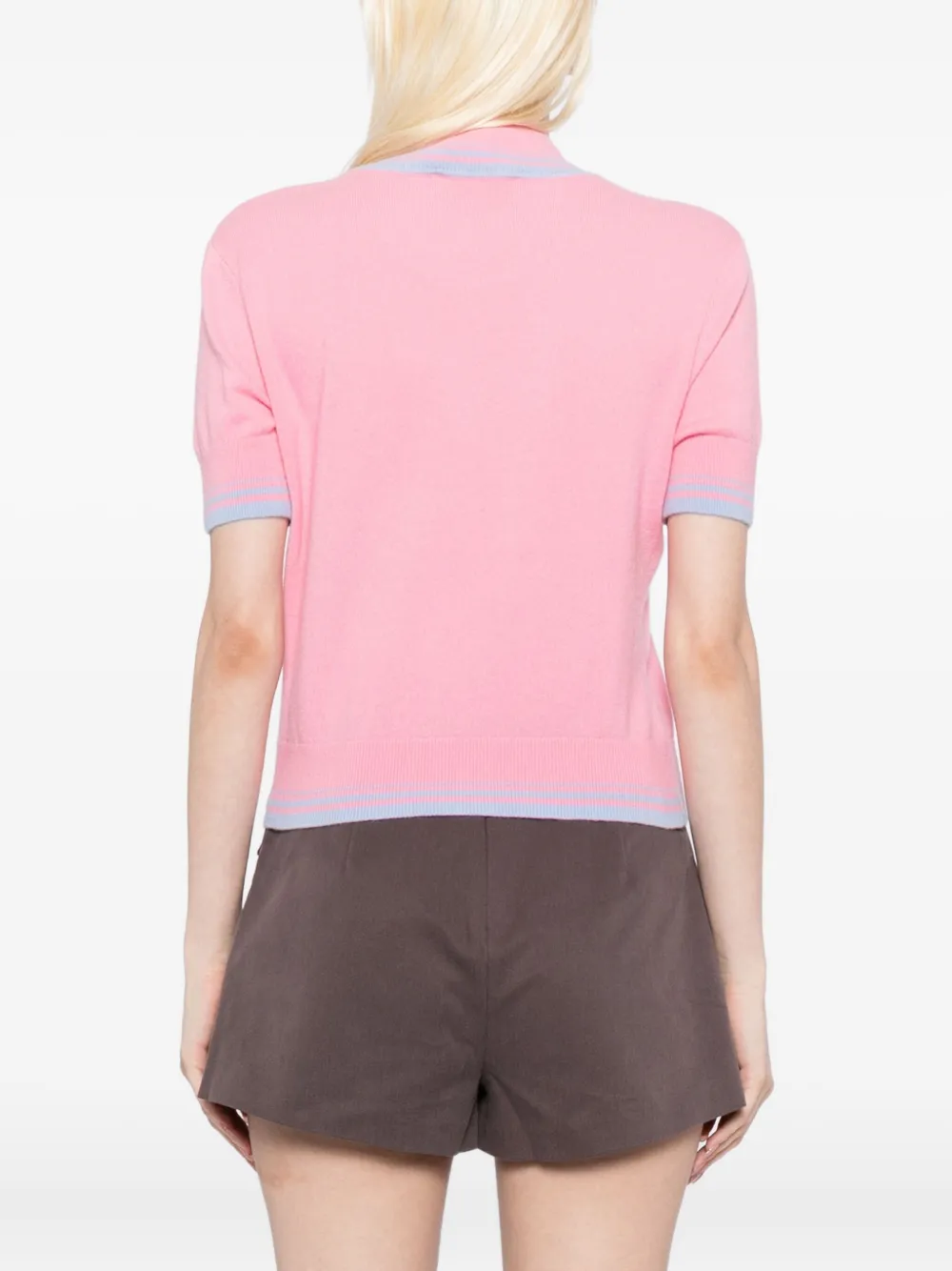 Self-portrait ストライプ ニット トップ In Pink