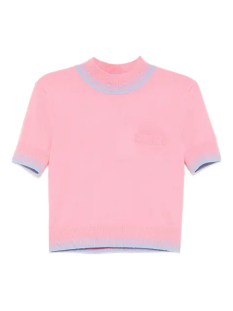 Self-Portrait haut rayé en maille