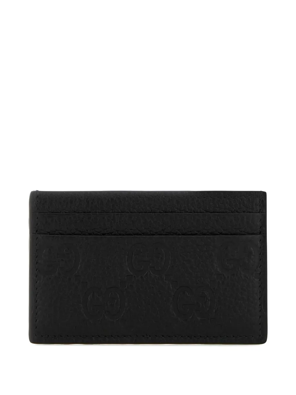 Gucci GG-debossed leather card holder Zwart