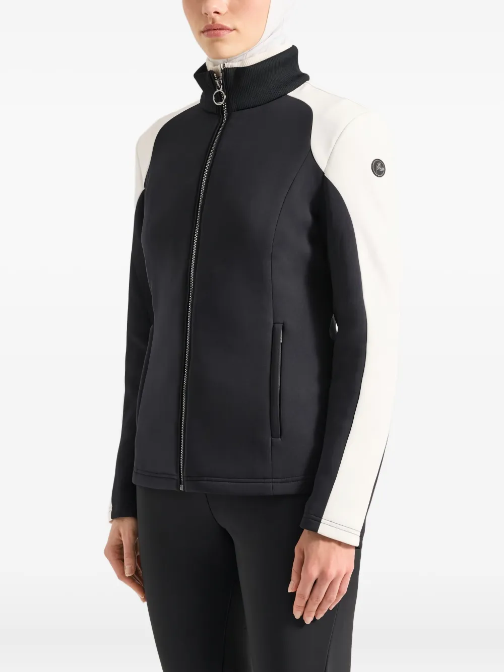 Fusalp Colour-block Ribbed-collar Ski Jacket In Animal Print