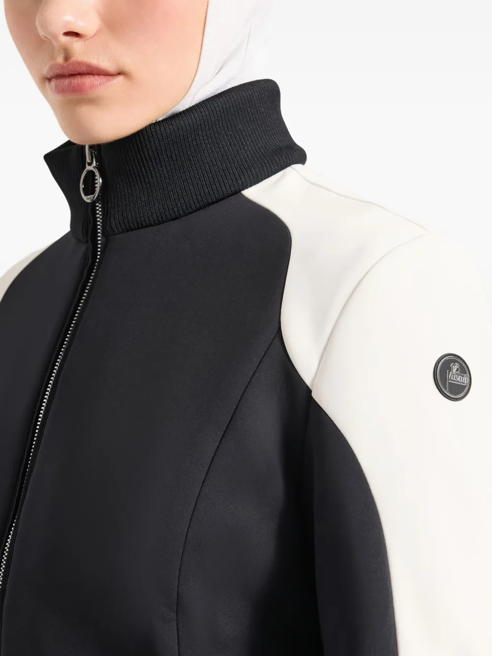 Fusalp Colour-block Ribbed-collar Ski Jacket In Animal Print