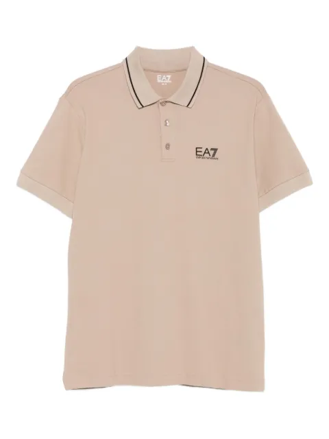 Ea7 Emporio Armani logo-print point-collar polo shirt