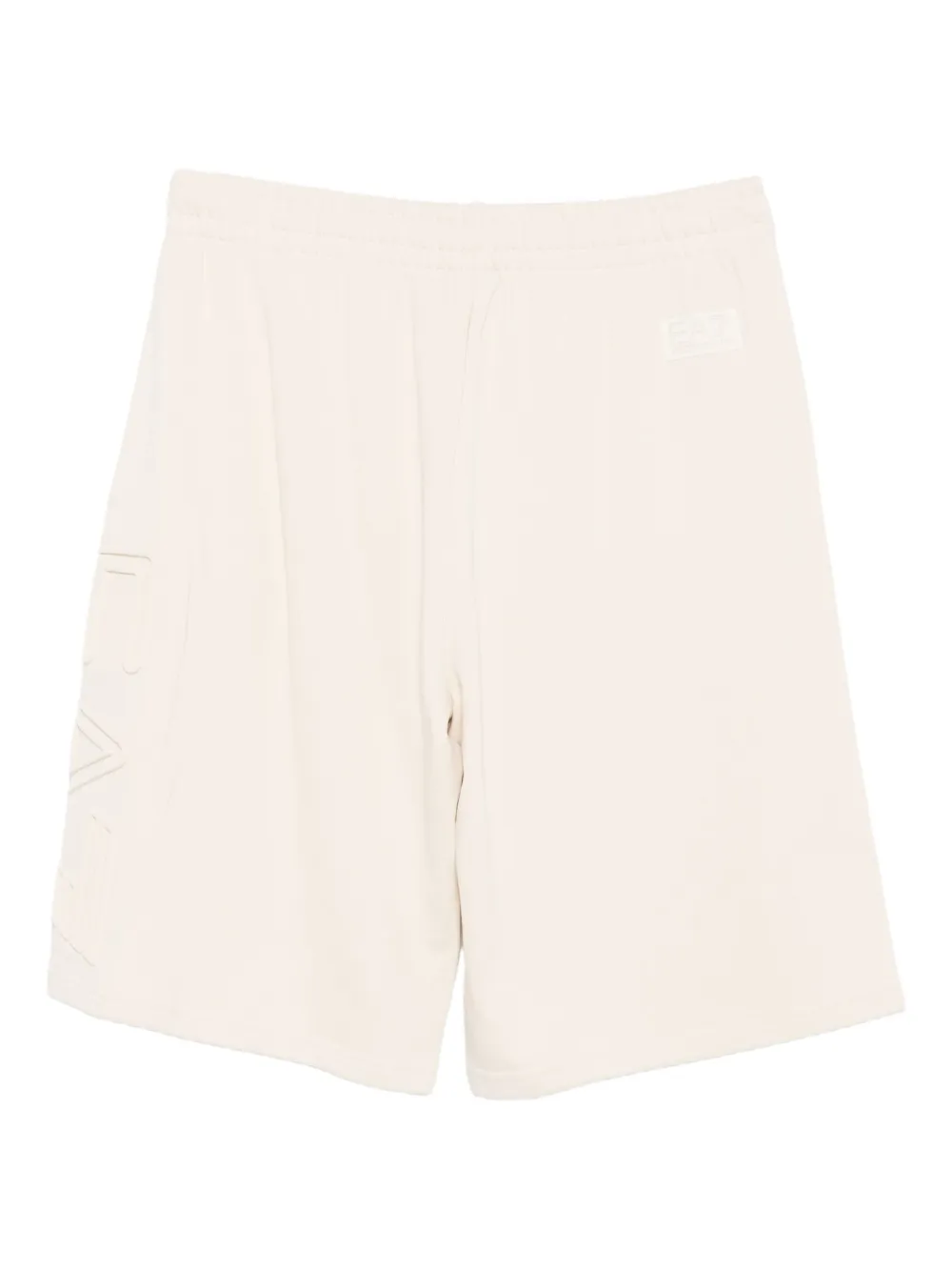Ea7 Emporio Armani logo-embossed shorts Beige