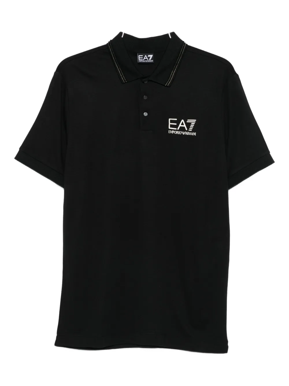 Ea7 Emporio Armani logo-print polo shirt Zwart