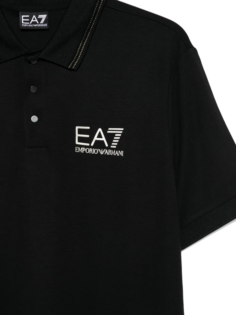 Ea7 Emporio Armani logo-print polo shirt Zwart
