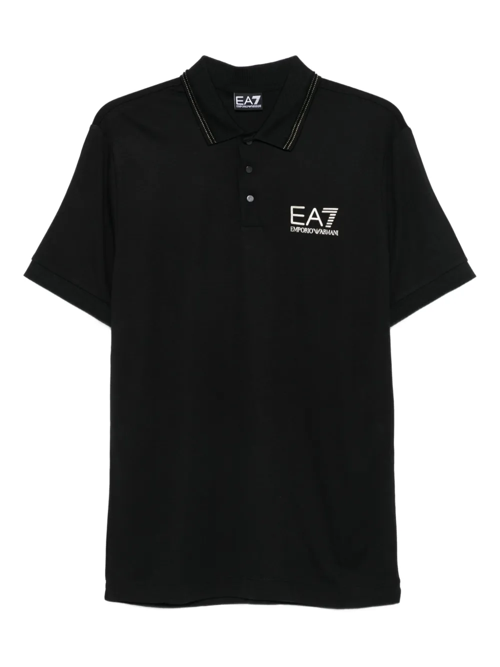 Ea7 Emporio Armani polo à logo imprimé | noir | Image 1
