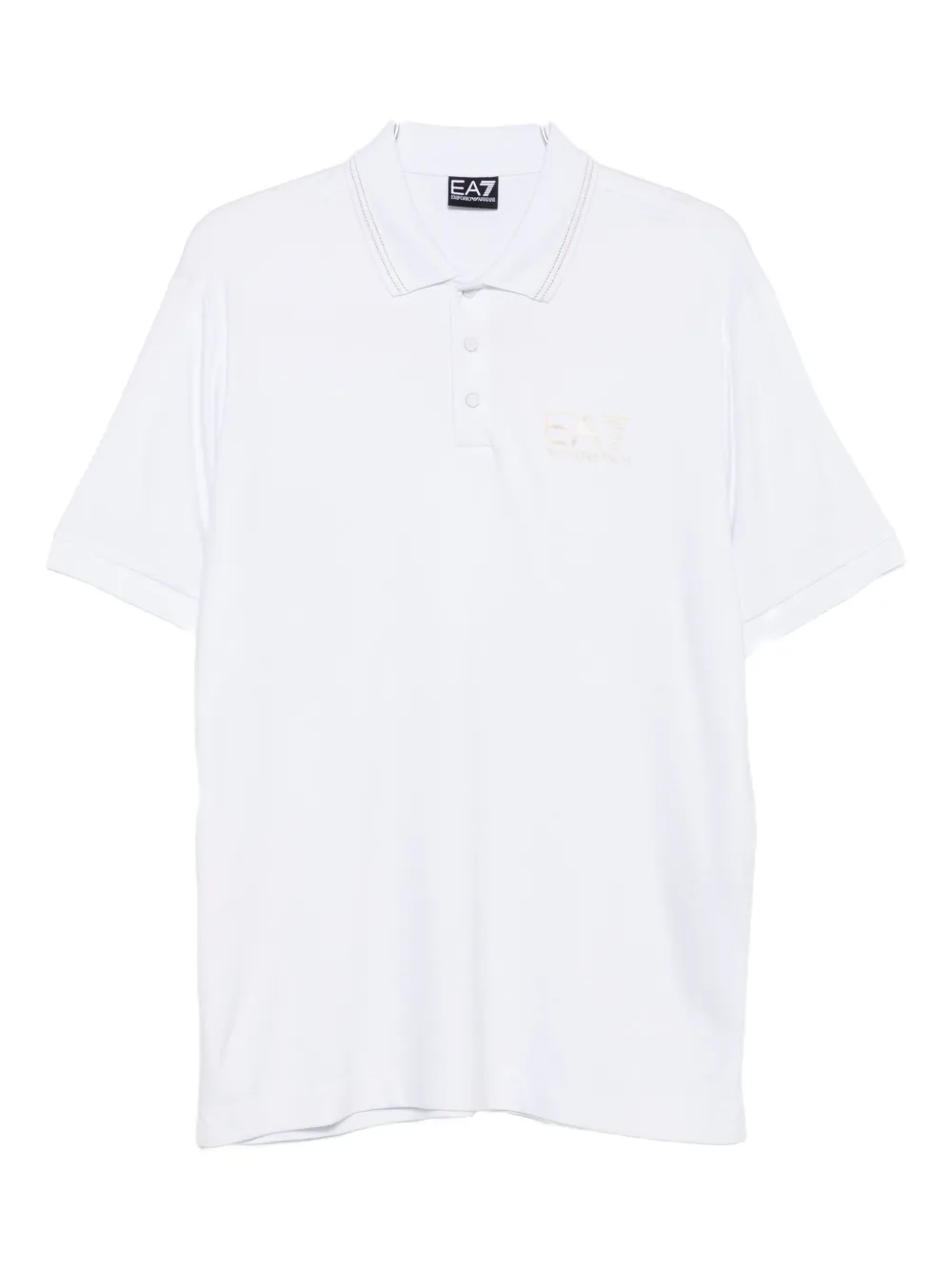 Ea7 Emporio Armani logo short-sleeve polo shirt Wit