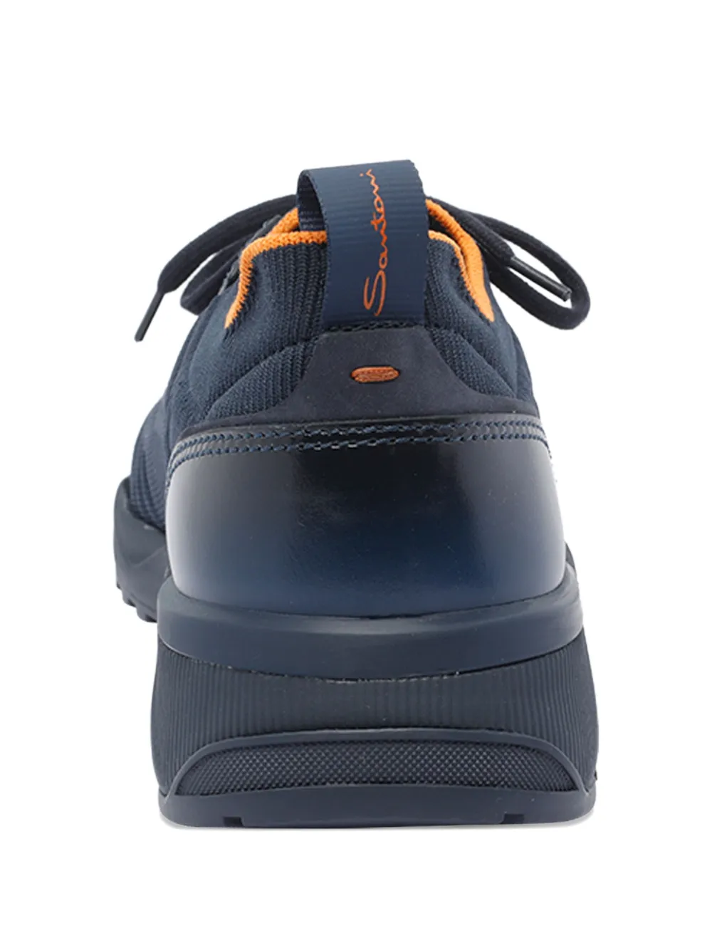 Santoni lace-up knitted sneakers Blue