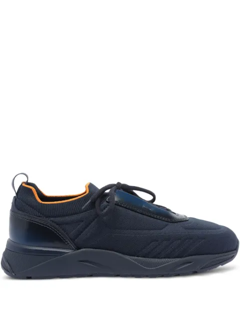 Santoni lace-up knitted sneakers