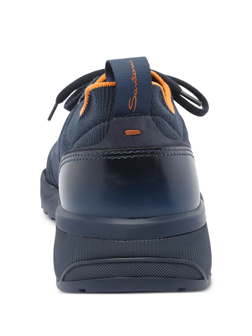 Santoni lace-up knitted sneakers Blue