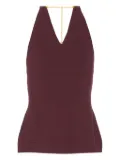 Elisabetta Franchi chain-neckline sleeveless top - Red